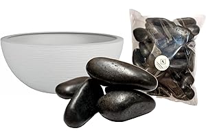 TODOSTONES PIEDRAS NEGRAS PARA DECORACION DE JARDIN INTERIOR O EXTERIOR (20 kg)