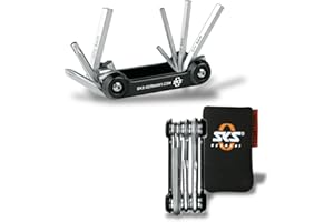 SKS GERMANY TOM 7 Multitool (7-in-1-Minitool für Fahrräder, rostfreier Werkzeugstahl, kompakt und leicht für unterwegs, 88 g, inkl. Aufbewahrungstasche), Schwarz