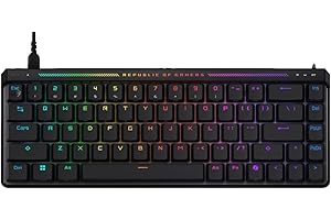 ASUS ROG Falchion Ace HFX, Tastiera Cablata Meccanica da Gaming, Illuminazione RGB, Switch Magnetici ROG HFX, Frequenza di Polling 8000 Hz, Doppia Porta Type-C, Tre Inclinazioni, Layout Italia, Nero