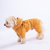 Pawstar Latte Koala Plush Small Breed Dog Overalls (L)