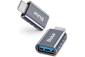 Blukar Adapter USB C auf USB 3.0 (2 Stück) Typ C Secker auf A Buchse Handy OTG Adapter Thunderbolt 4/3 auf USB3.1 Kompatibel mit iPhone 16/15/14/13/Galaxy MacBook und Andere Smartphone & Tablet