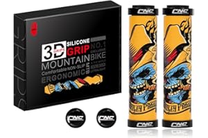 Chooee Silicone Mountain Bike Grips, MTB Grips Double Lock on Bicycle Handlebar Grip HHD