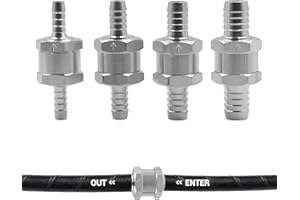 WZWZO Clapet Anti Retour Gasoil, 4pièces pour Clapet Anti Retour Essence,Clape t Ant i Retour Carburant,C lapet A nti R etour,C lapets A nti-R etour pour Systèmes de carburant pression à carburateur essence