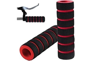 JEEZAO Poignées de Guidon de Vélo, Antidérapante Poignée de Vélo pour Scooter Cruiser Chaise Roulante en Vélo Éponge 1 Paire