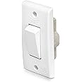 Antex 6 Amp 250V One Way Electrical Switch Non- Modular | Industrial Grade Polycarbonate Material|Color: White| (Pack of 20 Number of Switches)