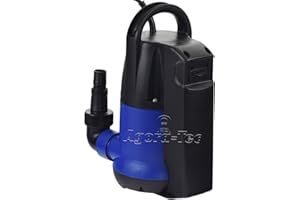 Agora-Tec AT - Bomba sumergible (250 W, para aguas limpias, con interruptor de flotador integrado, máximo 0,6 bares y 6000 l/h)