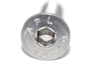 IDT TRADE Tornillos avellanados con hexágono interior, M3 x 45, 10 unidades, ISO 10642 A2, acero inoxidable, tornillo de cabeza avellanada