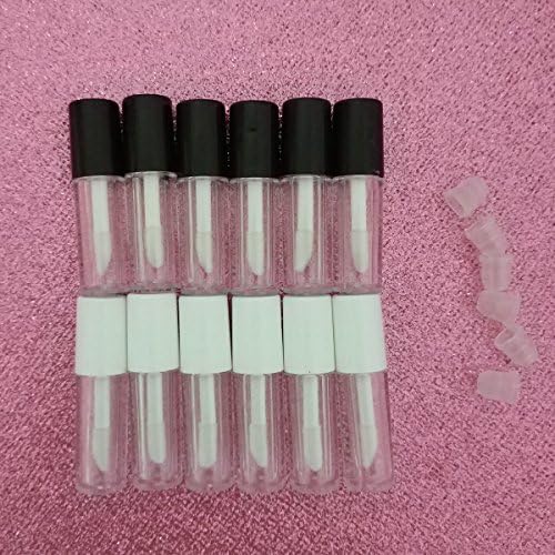 12 Pieces Mini Empty Lip Gloss Tube DIY Lipstick Lip Balm Clear Cosmetic Container Tubes, 1.3ML
