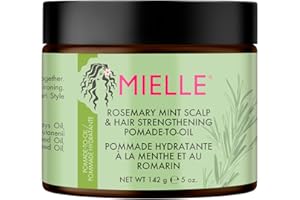MIELLE ORGANICS Mielle Rosemary & Mint Hair Pomade for Women & Men - Conditioning Natural Hair Moisturiser to Quench the Scalp, Lock in Wave Patterns, Add Shine & Help Protect Against Dryness, 142 g (Pack of 1)