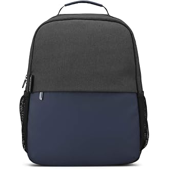 Lenovo 15.6" (39.62cm) Slim Everyday Backpack, Made in India, Compact, Water-resistant, Organized storage:Laptop sleeve,tablet pocket,front workstatio