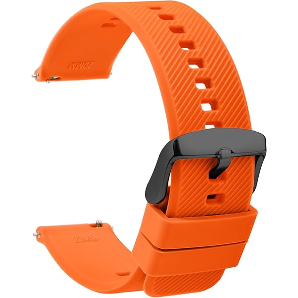 WOCCI 22mm Tweekleurige Siliconen Horlogeband, Vervangende Band voor Heren en Dames, Zilveren Gesp (Zwart-Grijs