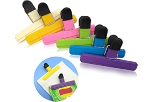 WUGAUWOR Große Verschlussclips, 6 Stück Tütenclips, 15.3 * 8.6 cm, Kunststoff Clips für Tüten, Klammern für Tüten, Verschlussclips für Beutel, Bag Clips, Verschlussklammern für Snacks, Nüsse, Kaffee