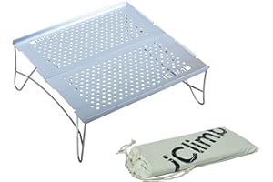 iClimb Mini Solo Folding Table Ultralight Compact for Backpacking Camping Hiking Beach Picnic (Silver, Mini)
