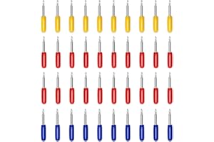 Zamety 40 Stück 30/45/60 Grad Ersatzklingen für Cricut Maker 3 / Cricut Explore 3, Einschließlich 10 Stück 30° feine Spitzenklingen, 20 Stück 45°Standardklingen, 10 Stück 60°Tiefe Spitzenklingen