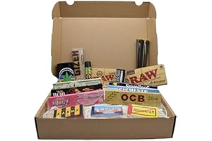 Smokerhontas Papers Stoner Box/Kiffer Zubehör Box mit Longpapers, Clipper, Joint Tube - perfektes Kiffer-Geschenk