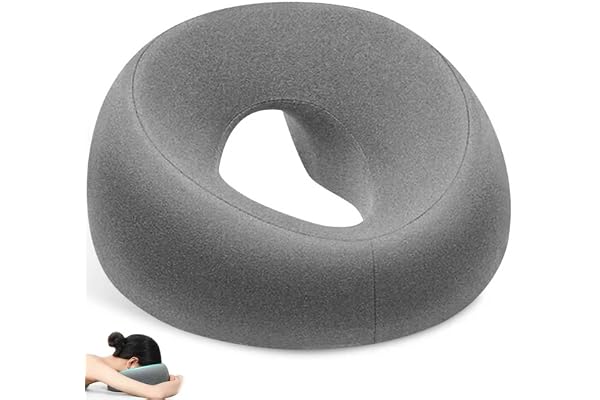 Ansiktsmassagekudde med andningsbart hål, minnesskum ansiktsmassagekudde, ergonomiskt massagenackstöd, U-formad maskeringsbord för kontor, spa, skönhetssalong