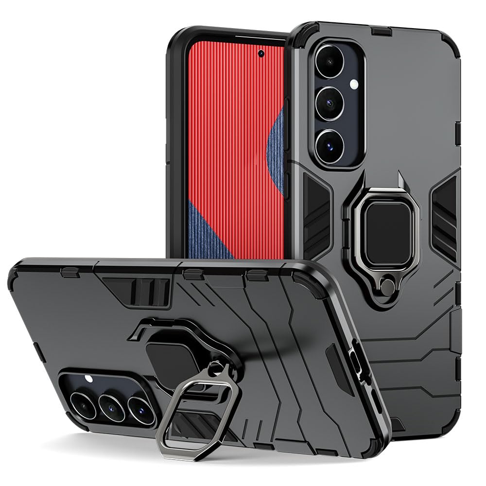 SPAZY CASE® Samsung Galaxy F13 / Galaxy M13 Back Cover | Dual Layer Armor Defender Full Body Protective + PC Hybrid Kickstand Back Case for Samsung Galaxy M13 / Galaxy F13