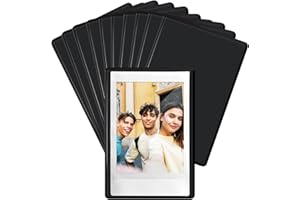 FRETONBA Magnetyczne Ramki na Zdjęcia na Lodówkę dla Filmów Polaroid Instax Mini, 10 Sztuk 9,5 x 6,5 cm, Małe Magnetyczne Ramki na Zdjęcia i Pocztówki, Czarne