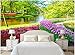 Produktbild Chan-Mei Benutzerdefinierte Wandbild 3D Fototapete Natürliche Landschaft Wald Fluss Tulpen Home Decor 3D Wandbilder Tapeten Für 3D-Wand Hintergrundbild Tapete Fresko Wandmalerei 200cmX150cm