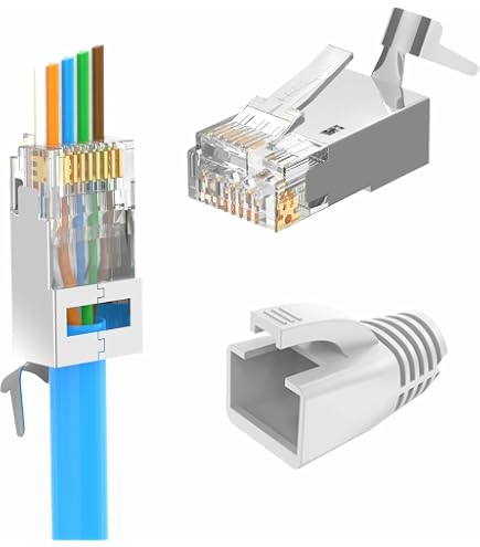 Connecteurs RJ45 Sans Outil VCELINK - Pour Câble CAT7/CAT6A, 10Gbps, Dorés - Lot De 4