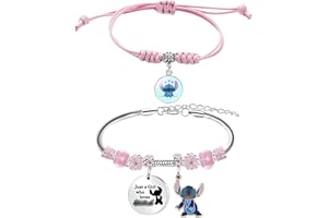 SOLPURE Cartoon Braccialetto, 2 Pezzi Animati Bracciale, Bracciale con ciondoli regolabili, Braccialetto per Rragazze, Il Miglior Regalo per Una Ragazza
