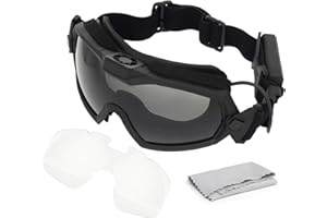 JOYASUS Fan Version Cooler Airsoft Glass Regulator Goggles Ski Snowboard Bike Sports Black
