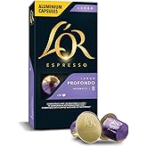 L'OR Lungo Profondo, Core-Lungo Collection, Yoğunluk 8, Bitter &Ccedil;ikolata ve Meyvemsi Notalar Espresso Kaps&uuml;lleri, 10 Adet, 1 P