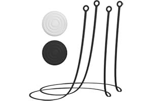 DOB SECHS 2 sztuki zatyczek do uszu, sznurek bezpieczeństwa, elastyczny pasek silikonowy, z etui z silikonu, kompatybilne z Loop Quiet/Engage/Experience, (bez zatyczek do uszu), czarne