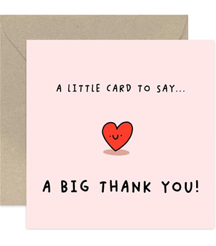 Tracks Publishing Dankeskarte „Small Card, Big Thank You“ Mit Goldfolie – 125 X 125 Mm, Umweltfreundlich, UK