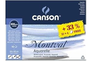 Canson Montval Watercolour paper pad 24cm x 32cm