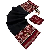 TUSHANA Dola Silk Saree Kalamkari Traditional Print Zari Weaving Contrast Border Designer Pallu Attach Blouse Piece