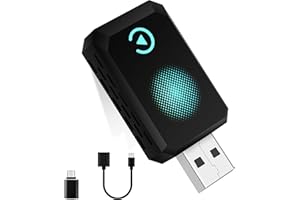 Cozysoon Adattatore CarPlay Wireless, Compatibile con A-pple CarPlay, Plug and Play, Type-C/USB, Adatto A Oltre 800 Veicoli (blu)