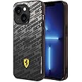 CG MOBILE Ferrari Gradient PC/TPU Case With Allover Scuderia & Dyed Bumper Compatible with iPhone 14 Max (Black)