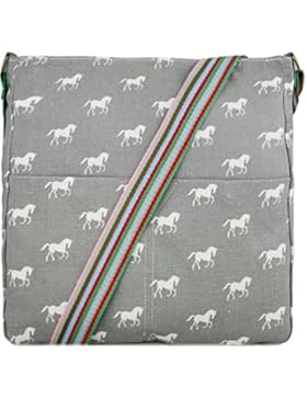 Miss Lulu Damen Leinwand Tasche Schultertasche Cross Body Messenger Bag Tupfendruck Elefant Katzen Eule Blumen...