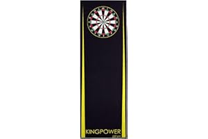‎KINGPOWER Kingpower Dartteppich mit Abwurflinie, Dart Zubehör mit Motiv, Dartmatte mit Oche, pflegeleichter Teppich rutschfest