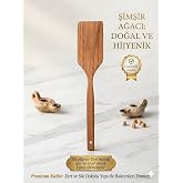 Şimşir Ahşap Spatula, Doğal ve Hijyenik, Bakteri Barındırmaz, 6x30 cm, Pilav Kaşığı ve Yemek &Ccedil;evirici