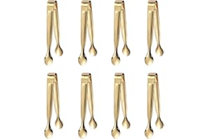 XINLIE Pince Bonbon Pince à Sucre Pince à Glaçons Pince a Sucre Glace Pince de Service Cuisine Pince de Service Buffet Pince à Sucre en Acier Inoxydable pour Sucre Biscuit Bar Grill Bar Cuisine 8 Pièces