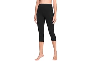 Ladeheid Leggings Damen 3/4 Baumwolle bequem und atmungsaktiv Capri Leggings Damen für Sommer LA40-132