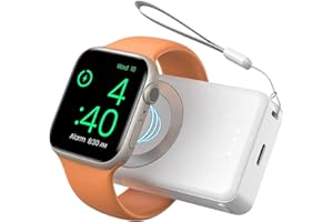 LVFAN Bezprzewodowa ładowarka do zegarka Apple Watch, 4000 mAh, magnetyczna ładowarka USB-C do iWatch, bezprzewodowy powerbank, akumulator do Apple Watch Series 8, 7, 6, 5, 4, 3, 2, 1, SE Ultra, biała