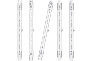 Queeplo 5 Stück R7S Halogen Leuchtmittel 160W 230V Dimmbar Warmweiß,118mm R7S Halogenstab