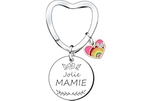 Lumengqi Cadeau Mamie Porte-clés Mamie Cadeau pour la fête des Grands-mères Cadeau Idée Cadeau Grands-Mères Fete Des Grand Mere Anniversaire Noel Meilleur Mamie