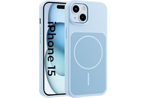 A rtistque Back Cover Case for iPhone 15 | MagSafe Compatible | Camera Protection | Shockproof TPU | Slim Fit | Ultra Matte Finish | Stylish Protective Design | iPhone 15 Back Cover - Blue