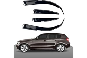 Haibak Juego de deflectores de viento compatibles con BMW Serie 1 E87 2004-2011 5 puertas Hatchback, 4 piezas, tintados en ajuste de canal