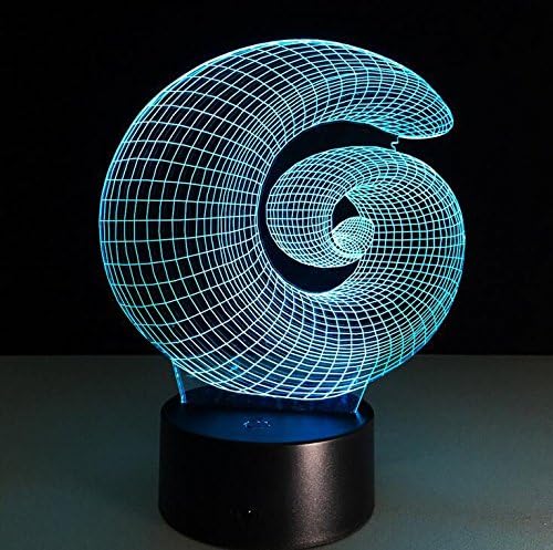 SMILE QUEEN 3D Vision Effect LED Lamp Perfect Night light Home Office Decoration Bedroom Nightstand Bedside light with Smart Touch and 7 Color