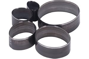 HEEPDD 5 Pezzi Fustellatrice per Pelle, Perforatore per Pelle Acciaio Ad Alta velocità Prevenzione della Deformazione Strumenti per Punzonatura Pelle Kit di Fustelle Ovali in Pelle per