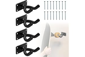 LODMOD 4 Pack Skateboard Wall Hanger - Snowboard Wall Mount Rack, Storage Display Holder for Guitar Longboard Surfboard, Complete with Screw, Maximum Load Capacity 30 lbs