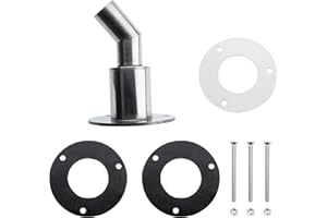 EFFITNEE FanPaYY Pelle di Scarico Passante in Acciaio 316, Kit di Scarico Hardware per Presa Tubo Tubo per Camion Marino Tubo di Scarico riscaldatore Aria Diesel Webasto （24mm Curvo）