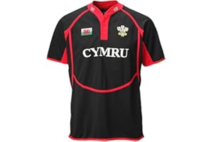 Manav New Cooldry Welsh Black Rugby Shirt Wales Sports Top