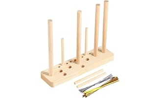 BIUDUI Bow Making Tool Perfect Bow Maker For Ribbon Round Wooden Bow Maker Craft Tool Versatile Crafts Kit 5 In 1 Multi-purpose Bow Maker Bow Making Tool For Gifts