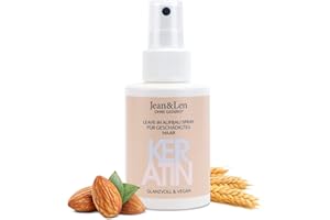 ‎JEAN & LEN Jean & Len Leave-In Aufbauspray, pflegt geschädigtes Haar, mit Phyto-Keratin Bausteinen & pflanzlichen Proteinen, verleiht dem Haar neuen Glanz, ohne Parabene und Silikone, 100 ml